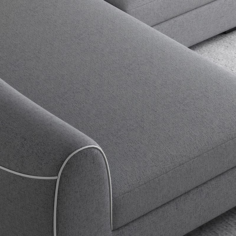 Sofá de almohada cosida contemporánea y sofá mechón cuadrado de chaise