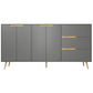 Gemanipuleerde houten sideboard tafel modern buffet dressoir voor keuken