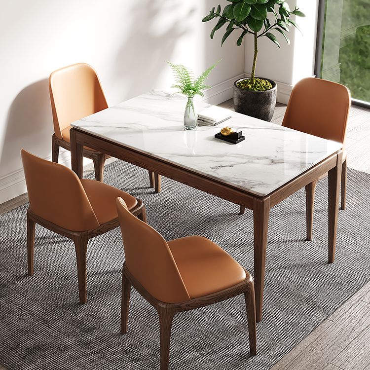 Rectangle Sintered Stone White Dining Table Vintage 4 Legs Table for Dining Room Clearhalo ' dining_table' 'Dining Tables & Seating' 'Dining Tables' 'furn' 'furn_dining_table' 'Furniture' 'furniture_dining_table' 'Kitchen & Dining Furniture' 'kitchen&dining_furn' 'kitchen' 'kitchen_dining_table' 1200x1200_c9b1cfb3-8eac-421a-ae21-dc778117af2a