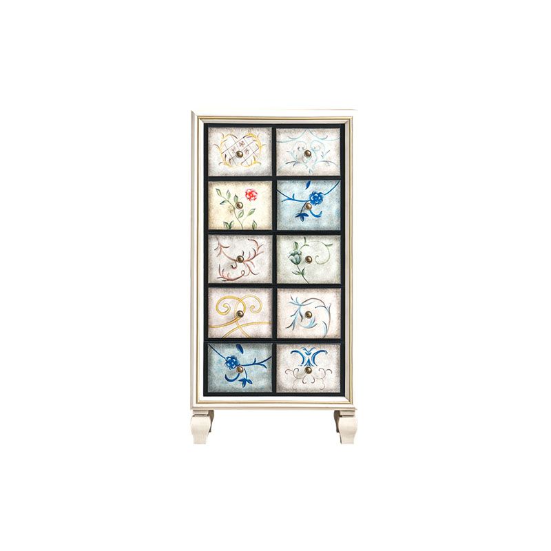 Stoccaggio in legno toracano moderno cameretta per la camera da letto in stile bianco in bianco e marrone