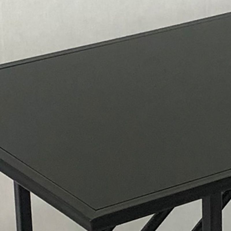 Table de préparation moderne en verre roulant ouvrir un chariot de cuisine rectangulaire