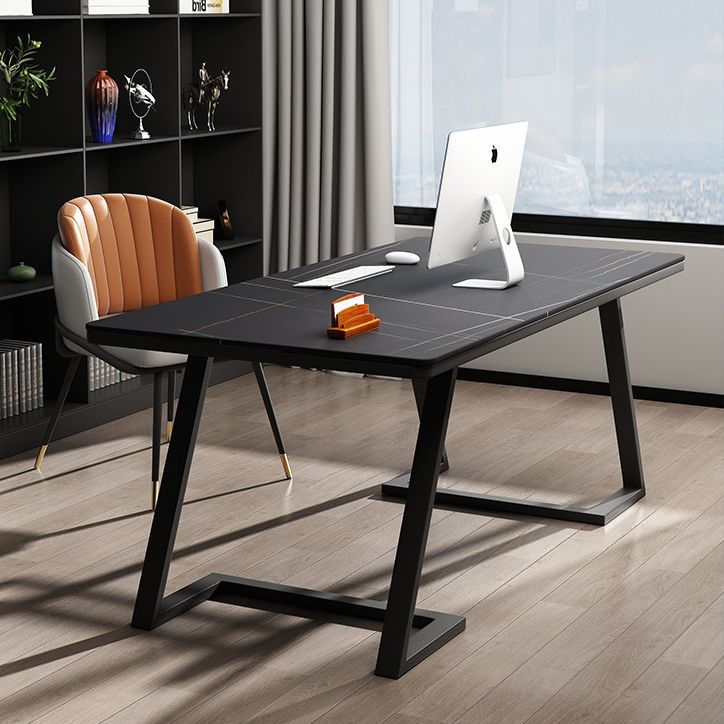 Steen rechthoekige schrijfbureau Modern 29.53-inch hoge kantoorbureau