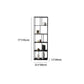 Modern Style Bookcase Open Back Metal Bookshelf for Home Office