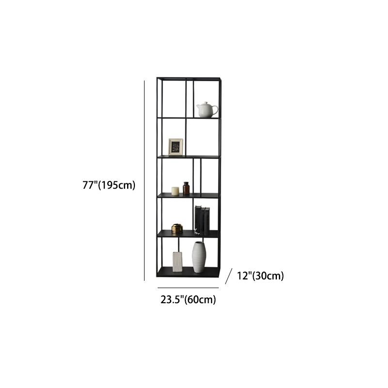 Modern Style Bookcase Open Back Metal Bookshelf for Home Office Clearhalo 'Bookcases' 'furn' 'furn_bookcases' 'Furniture' 'Office Furniture' 1200x1200_c9b65295-7e48-47e0-8819-d20b9d63aba7