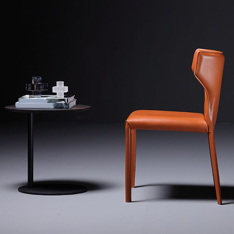 Contemporary Side Chair Wingback Metal Dining Chair for Indoor Clearhalo 'Dining Chairs' 'Dining Tables & Seating' 'dining_chair' 'furn' 'furn_dining_chair' 'Furniture' 'Kitchen & Dining Furniture' 1200x1200_c9b8280d-9f67-4ba1-9b37-7d4534f2643a