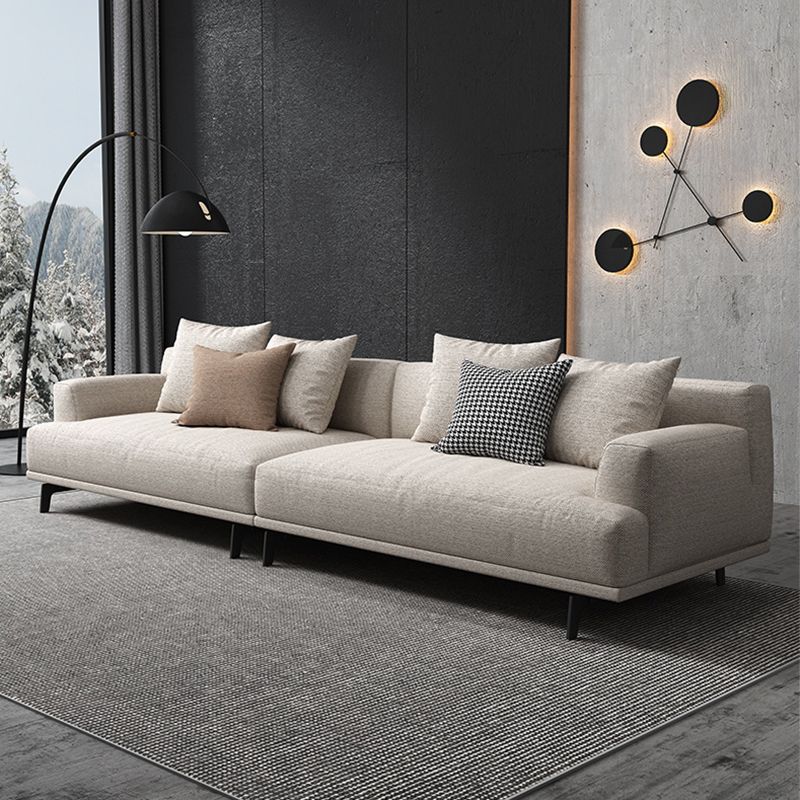 Ivory Fabric Settee Standard Charles Of London Tight Back Loveseat Clearhalo 'furn' 'furn_sofas' 'Furniture' 'furniture_sofas' 'kitchen' 'kitchen_sofas' 'Living Room Furniture' 'Sofa' 'sofas' 1200x1200_c9b879a4-58a5-4c01-906a-6bc46b253bf0