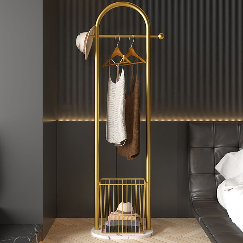 Luxurious Metallic Coat Hanger Pure Color Free Standing Marble Base Coat Rack Clearhalo 'Entry & Mudroom Furniture' 'furn' 'furn_hall_tree_coat_racks' 'Furniture' 'Hall Trees & Coat Racks' 'hall_tree_coat_racks' 1200x1200_c9b93e12-9d44-4f98-8153-2b921d61ced6