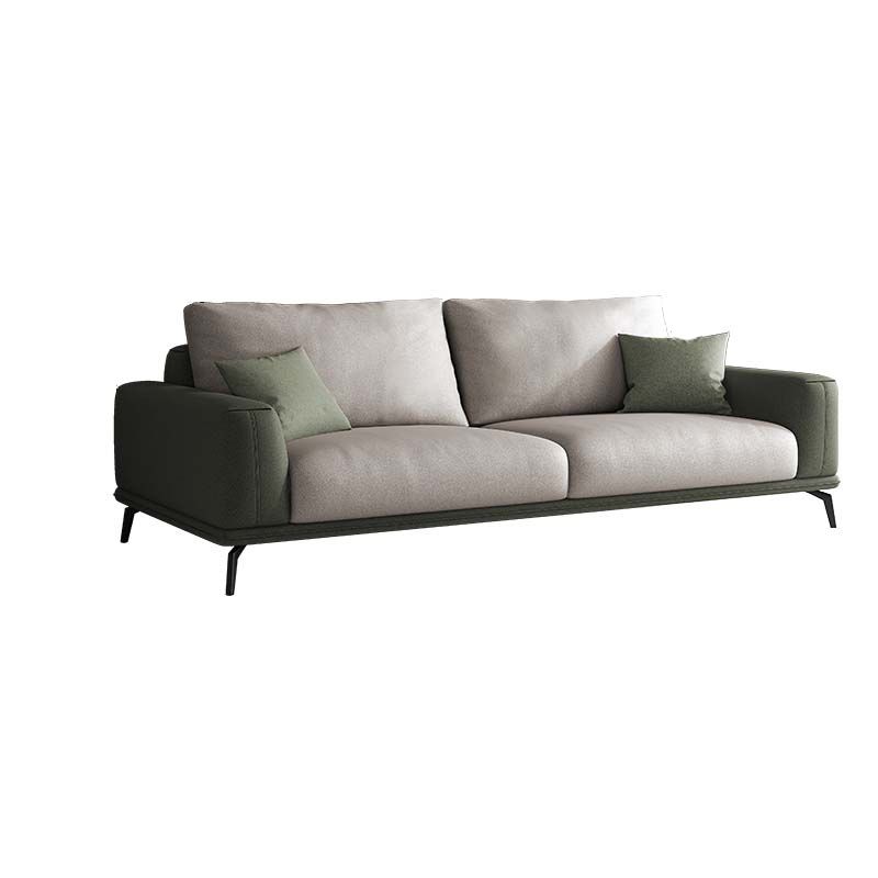 Stain-Resistant Faux Leather Square Arm Sofa/Sectional for Living Room Clearhalo 'furn' 'furn_sectionals' 'Furniture' 'furniture_sectionals' 'kitchen' 'kitchen_sectionals' 'Living Room Furniture' 'Sectionals' 1200x1200_c9b9d296-263f-4a8a-89c9-18ff221dca36