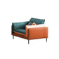Square Arm Contemporary Faux Leather Sofa Couch in Green and Orange Clearhalo 'furn' 'furn_sofas' 'Furniture' 'furniture_sofas' 'Living Room Furniture' 'Sofa' 'sofas' 1200x1200_c9bcec38-feaa-4bc4-8913-b2da805154b1