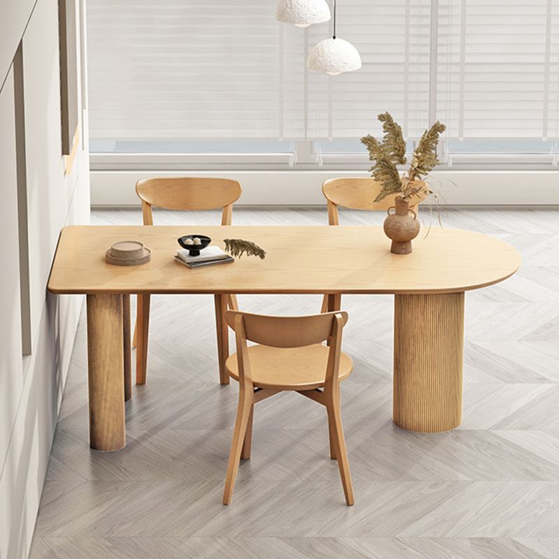 Pine Solid Wood Dining Table Modern Free Form Dining Table with Natural Finish Legs Clearhalo 'Dining Tables & Seating' 'Dining Tables' 'dining_table' 'furn' 'furn_dining_table' 'Furniture' 'Kitchen & Dining Furniture' 1200x1200_c9c01428-cd9c-48fc-b401-70b5112a3390