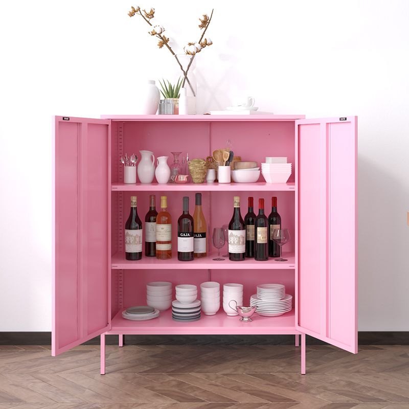 40 "H Steel Kitchen Sideboard Schrank moderner Buffet -Serverschrank mit Speicher