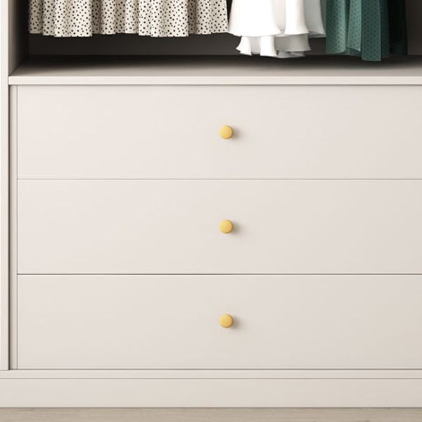 Hinged Wardrobe Closet White Engineered Wood Wardrobe Armoire Clearhalo 'Armoires & Wardrobes' 'armoires_wardrobes' 'Bedroom Furniture' 'furn' 'furn_armoires_wardrobes' 'Furniture' 1200x1200_c9c168f0-f987-4a35-a71a-23b5b17334d9