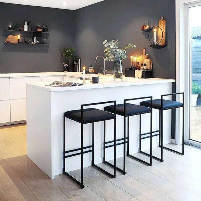 Contemporary Metal Bar Stools Indoor Barstool with Cushion and Low Back for Kitchen Clearhalo 'Bar Furniture' 'Bar Stools' 'bar_stools' 'furn' 'furn_bar_stools' 'furniture_bar_stools' 'Kitchen & Dining Furniture' 'kitchen&dining_furn' 'kitchen' 'kitchen_furn' Furniture' 1200x1200_c9c326ea-184c-41bf-a232-bfb6973c83a2