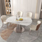 1/2/5/7 Pieces Round Glam Stone Furniture Standard Height Dining Table Set Clearhalo 'Dining Room Sets' 'Dining Tables & Seating' 'dining_room_set' 'furn' 'furn_dining_room_set' 'Furniture' 'furniture_dining_room_set' 'Kitchen & Dining Furniture' 'kitchen&dining_furn' 'kitchen' 1200x1200_c9c50612-1224-420c-97a7-0ddc081de712