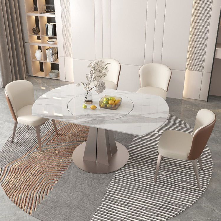1/2/5/7 Pieces Round Glam Stone Furniture Standard Height Dining Table Set Clearhalo 'Dining Room Sets' 'Dining Tables & Seating' 'dining_room_set' 'furn' 'furn_dining_room_set' 'Furniture' 'furniture_dining_room_set' 'Kitchen & Dining Furniture' 'kitchen&dining_furn' 'kitchen' 1200x1200_c9c50612-1224-420c-97a7-0ddc081de712