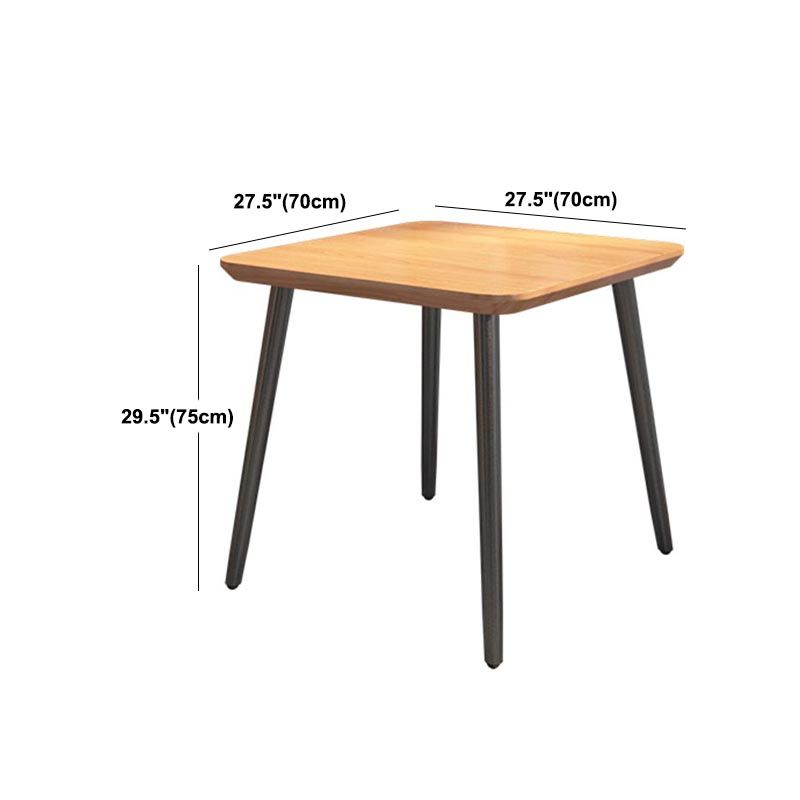 Industrial Style Natural Wood Table Metal 4 Legs Dining Table Clearhalo 'Dining Tables & Seating' 'Dining Tables' 'dining_table' 'furn' 'furn_dining_table' 'Furniture' 'Kitchen & Dining Furniture' 1200x1200_c9ca43af-e8a3-436e-be79-a5590defbc4b