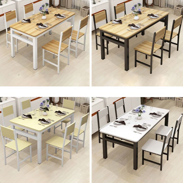 Modern Style Table with Rectangle Shape Standard Height Table and 4 Legs Base Clearhalo 'Dining Room Sets' 'Dining Tables & Seating' 'dining_room_set' 'Furniture' 'furniture_dining_room_set' 'Kitchen & Dining Furniture' 'kitchen&dining_furn' 'kitchen' 1200x1200_c9cb175c-f810-4e50-b14e-210223296dc2