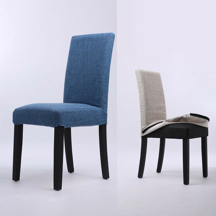 Upholstered Armless Dining Chairs Solid Back Side Chair with Wood Legs Clearhalo ' kitchen&dining_furn' 'Dining Chairs' 'Dining Tables & Seating' 'dining_chair' 'furn' 'furn_dining_chair' 'Furniture' 'furniture_dining_chair' 'Kitchen & Dining Furniture' 'kitchen' 1200x1200_c9cf544b-3507-433a-b3c9-0c7c142fab15