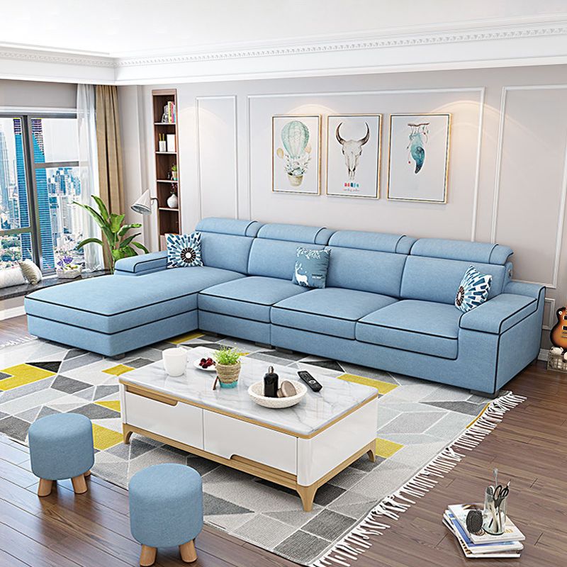 Scandinavian Pillow Top Arm Sectional with Storage for Living Room Clearhalo 'furn' 'furn_sectionals' 'Furniture' 'furniture_sectionals' 'Living Room Furniture' 'Sectionals' 1200x1200_c9d02296-5fbb-4862-ab15-4405d6451516