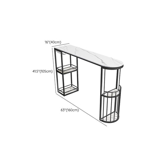 楕円形の高さのダイニングテーブル工業用バーダイニングテーブル