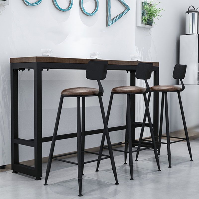 Industrial Low Back Coffee Shop Stool Matte Finish Iron Bar Stool Clearhalo 'Bar Furniture' 'Bar Stools' 'bar_stools' 'furn' 'furn_bar_stools' 'Furniture' 'furniture_bar_stools' 'Kitchen & Dining Furniture' 1200x1200_c9d11d08-9312-4bec-a59f-72b8d62168a9