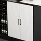 Contemporary Storage Base Bar Dining Table Stone Top Table with Wine Storages Clearhalo 'Bar Furniture' 'Bar Tables' 'bar_tables' 'furn' 'furn_bar_tables' 'Furniture' 'Kitchen & Dining Furniture' 1200x1200_c9d1e02c-dcf2-4736-bf5d-d7de478e5ca7