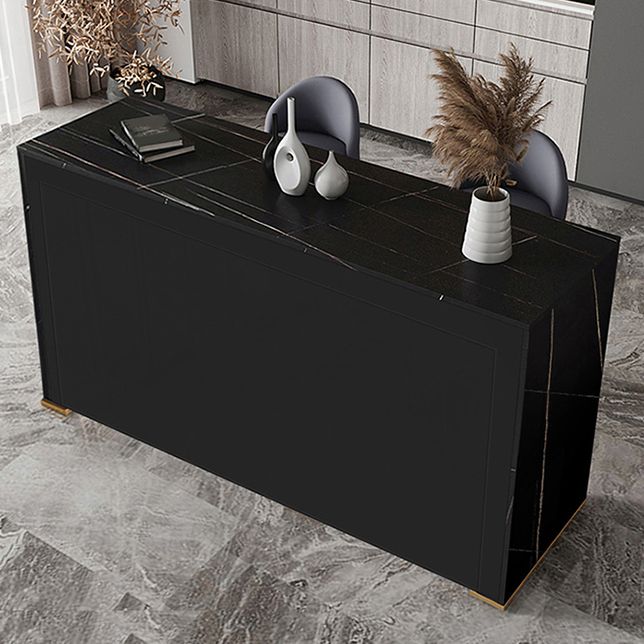 Set tavolo da bar moderno con piano in pietra Tavolo da bar rettangolare da 1/3 pezzi con sgabelli imbottiti