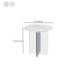 Table de cocktail en ardoise et acrylique Table basse ronde blanche moderne