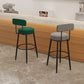 Modern Armless Backrest Counter Stool Iron Dining Room Bar Stool with Cushion and Pedal Clearhalo 'Bar Furniture' 'Bar Stools' 'bar_stools' 'furn' 'furn_bar_stools' 'Furniture' 'furniture_bar_stools' 'Kitchen & Dining Furniture' 1200x1200_c9d4d1cc-f033-455a-b2f8-40e9aa7d12be