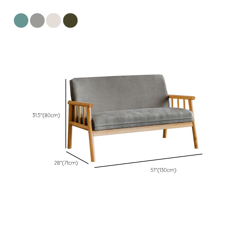 Contemporary Square Arm Sofa 31.49" High Linen Sofa with Tight Back