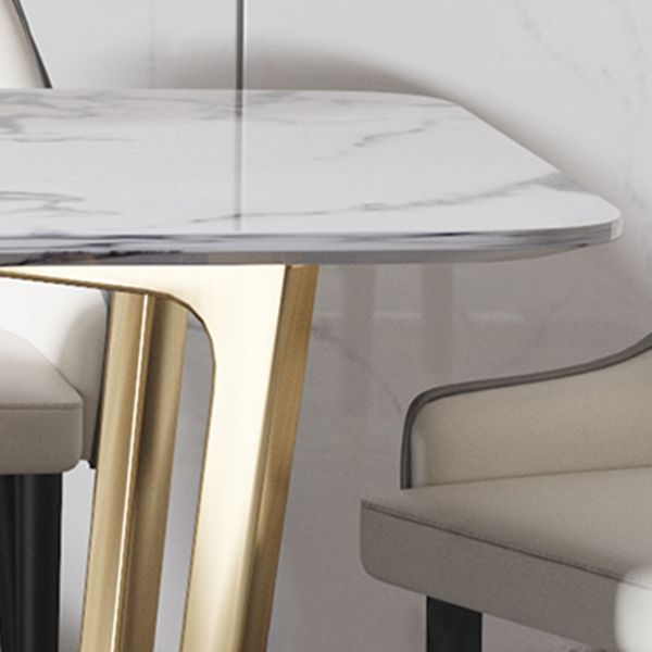 Luxury Marble Top Dining Table Rectangle Indoor Table with Trestle Base Clearhalo 'Dining Tables & Seating' 'Dining Tables' 'dining_table' 'furn' 'furn_dining_table' 'Furniture' 'furniture_dining_table' 'Kitchen & Dining Furniture' 'kitchen' 'kitchen_dining_table' 1200x1200_c9d6f4b0-03db-4230-84b8-617031fb1780