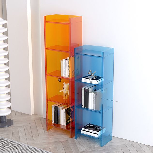 10"W Bookshelf Glam Style Closed Back Acrylic Bookcase for Office and Study Room Clearhalo 'Bookcases' 'furn' 'furn_bookcases' 'Furniture' 'furniture_bookcases' 'kitchen' 'kitchen_bookcases' 'Living Room Furniture' 'Office Furniture' 1200x1200_c9d7058e-5880-4563-b0f1-fd3d25395b9c