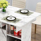 Manufactured Wood Contemporary Table Rectangular Wood Top Table with Drop Leaf Clearhalo ' dining_table' 'Dining Tables & Seating' 'Dining Tables' 'furn' 'furn_dining_table' 'Furniture' 'furniture_dining_table' 'Kitchen & Dining Furniture' 'kitchen&dining_furn' 'kitchen' 'kitchen_dining_table' 1200x1200_c9d77190-1773-4e91-859f-9bfb0c84d8d1