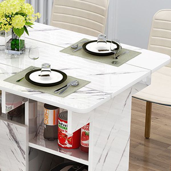 Manufactured Wood Contemporary Table Rectangular Wood Top Table with Drop Leaf Clearhalo ' dining_table' 'Dining Tables & Seating' 'Dining Tables' 'furn' 'furn_dining_table' 'Furniture' 'furniture_dining_table' 'Kitchen & Dining Furniture' 'kitchen&dining_furn' 'kitchen' 'kitchen_dining_table' 1200x1200_c9d77190-1773-4e91-859f-9bfb0c84d8d1