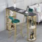 Gold Glam Style Table in Faux Marble Bar Table with Metal Base for Kitchen Clearhalo 'Bar Furniture' 'Bar Tables' 'bar_tables' 'furn' 'furn_bar_tables' 'Furniture' 'furniture_bar_tables' 'Kitchen & Dining Furniture' 1200x1200_c9d788ad-7bdd-4610-9a0a-83e8447367a9