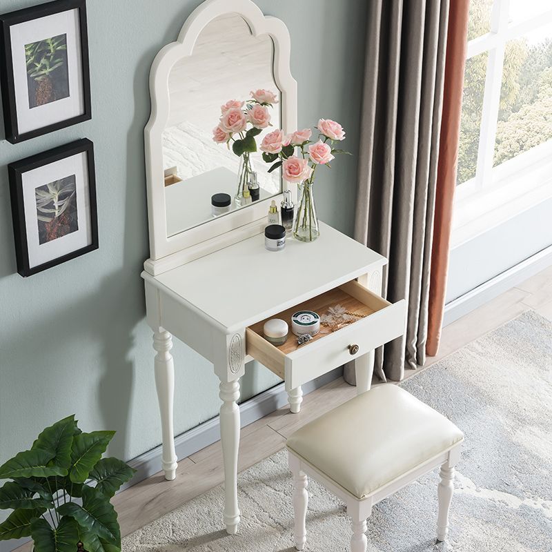 Rubberwood Bedroom Contemporary Storage Box 1 Drawers Vanity Desk