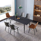 Black Metal Frame Industrial Rectangle Dining Table Sintered Stone Table for Home Clearhalo 'Dining Tables & Seating' 'Dining Tables' 'dining_table' 'furn' 'furn_dining_table' 'Furniture' 'Kitchen & Dining Furniture' 1200x1200_c9da0f82-4cef-48fb-87d2-166530868ae4