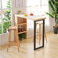 Industrial Pine Wood Bar Dining Table Rectangle Indoor Bistro Table with Shelf Clearhalo 'Bar Furniture' 'Bar Tables' 'bar_tables' 'furn' 'furn_bar_tables' 'Furniture' 'furniture_bar_tables' 'Kitchen & Dining Furniture' 1200x1200_c9da6d69-e3ff-4e83-a523-89ba1e94f63b