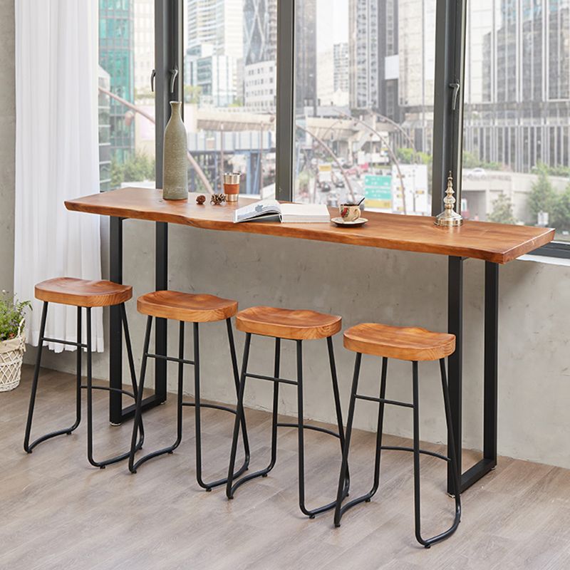 Rectangle Contemporary Solid Wood Bar Height Pub Table for Living Room Clearhalo 'Bar Furniture' 'Bar Tables' 'bar_tables' 'furn' 'furn_bar_tables' 'Furniture' 'Kitchen & Dining Furniture' 1200x1200_c9dbc896-73c1-4b24-b617-5fbb52742a91