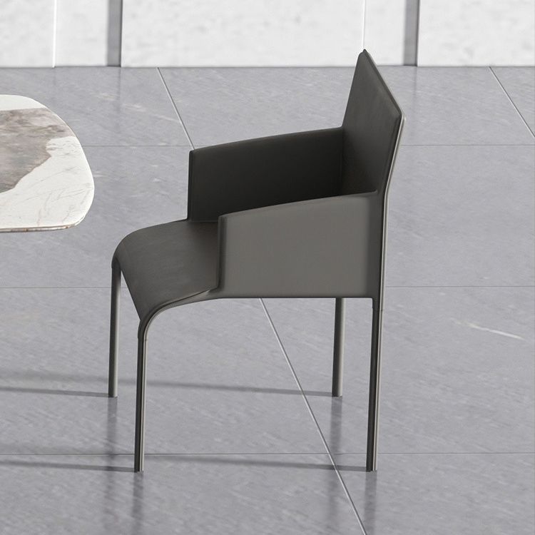 Glamourösster Set mit Lederstühlen 1/2/3 Stücke glänzender weißer Esstisch Set