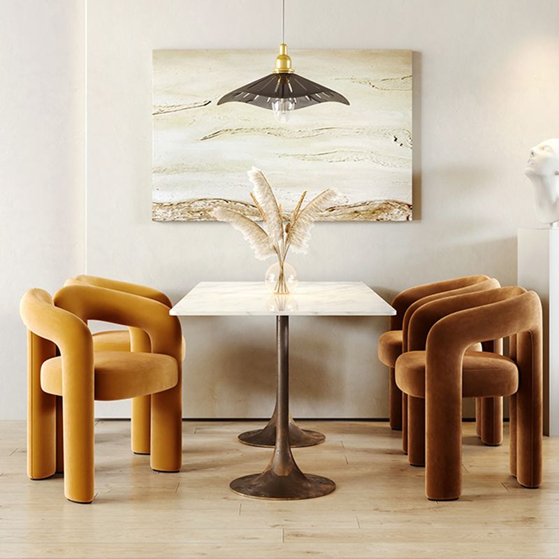 Modern Contemporary Upholstered Arm Chair Open Back Dining Chair for Dining Room Clearhalo 'Dining Chairs' 'Dining Tables & Seating' 'dining_chair' 'furn' 'furn_dining_chair' 'Furniture' 'Kitchen & Dining Furniture' 1200x1200_c9dcdae3-2e58-40c5-b8ee-638196f8c6c0