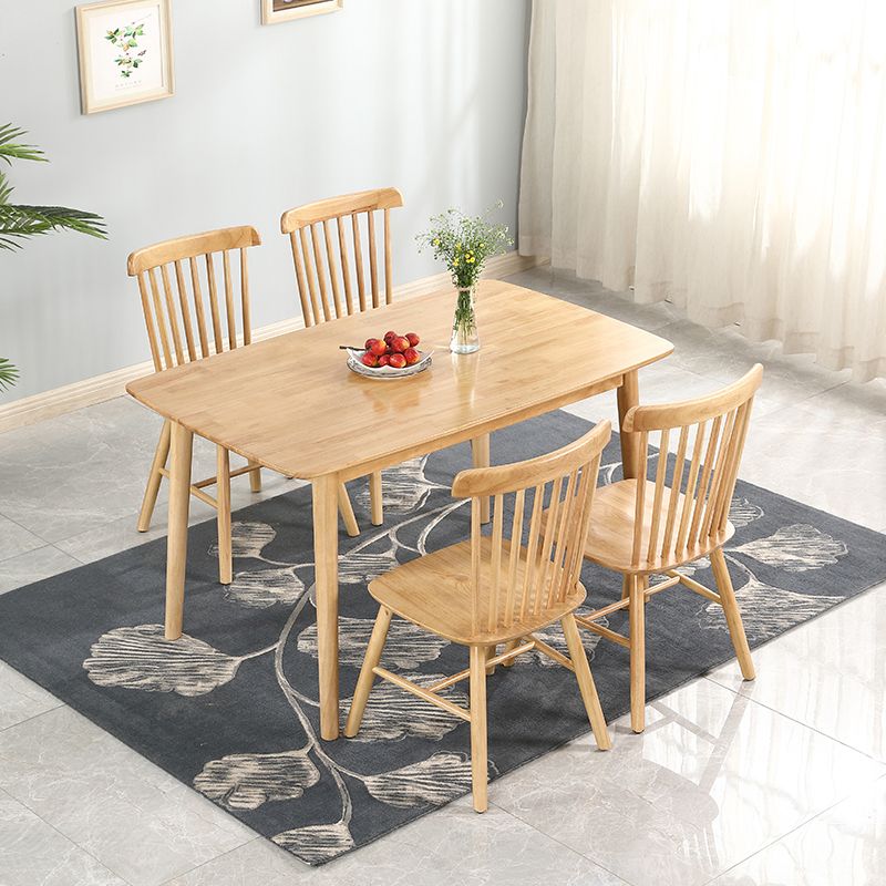 Contemporary Solid Wood Standard Dining Table Rectangle Shape Dining Table for Kitchen Clearhalo ' dining_table' 'Dining Tables & Seating' 'Dining Tables' 'furn' 'furn_dining_table' 'Furniture' 'furniture_dining_table' 'Kitchen & Dining Furniture' 'kitchen&dining_furn' 'kitchen' 'kitchen_dining_table' 1200x1200_c9dd2898-9d63-46c3-8325-13d42b4765ca