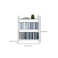 Modern White/Grey Metal Bookshelf Standard Vertical Open Shelf Bookcase