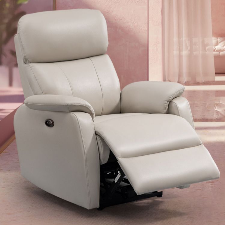 Contemporary Leather Recliner 32.7" Wide Standard Recliner with Footrest Clearhalo 'Chairs & Seating' 'furn' 'furn_recliners' 'Furniture' 'Living Room Furniture' 'Recliners' 1200x1200_c9de125e-71ac-41a6-8ce1-811dc28b9ae5