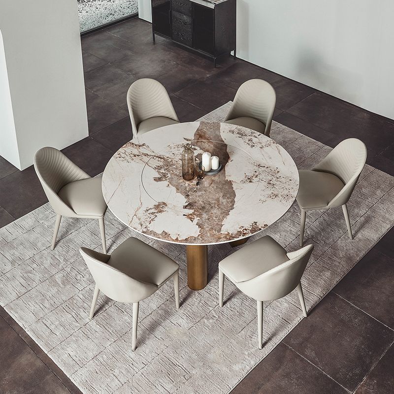 Contemporary Leather Dining Chairs Armless Solid Back Dining Chair for Kitchen Clearhalo ' kitchen&dining_furn' 'Dining Chairs' 'Dining Tables & Seating' 'dining_chair' 'furn' 'furn_dining_chair' 'Furniture' 'furniture_dining_chair' 'Kitchen & Dining Furniture' 'kitchen' 1200x1200_c9de95d4-2922-4648-a957-6b874d53bdde