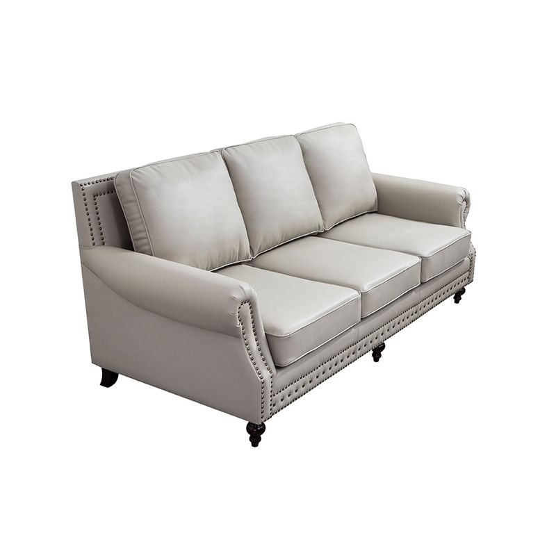 Traditional Rolled Arm Sofa with Nailhead Trim Cushion Back Couch for Three People Clearhalo 'furn' 'furn_sofas' 'Furniture' 'furniture_sofas' 'Living Room Furniture' 'Sofa' 'sofas' 1200x1200_c9df7084-95c5-4bdb-b2b6-910c3e644333