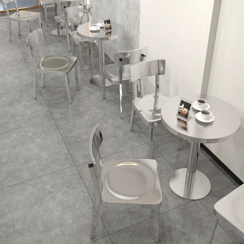 Industrial Stainless Steel Dining Table Metal Base Table for Dinning Room Clearhalo ' dining_table' 'Dining Tables & Seating' 'Dining Tables' 'furn' 'furn_dining_table' 'Furniture' 'furniture_dining_table' 'Kitchen & Dining Furniture' 'kitchen&dining_furn' 'kitchen' 'kitchen_dining_table' 1200x1200_c9e08839-cbcf-4171-b81d-ccabb94c7f76