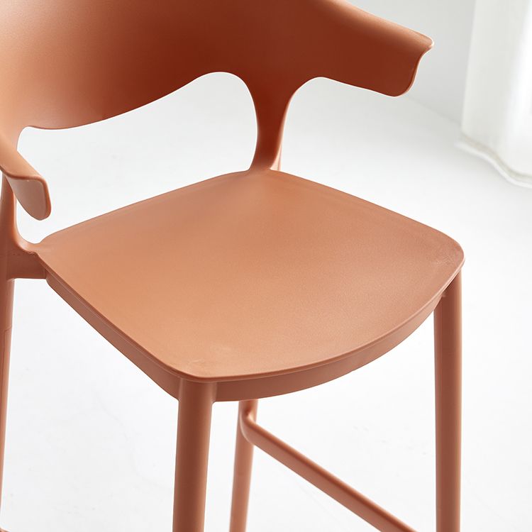 Macron Colorful Plastic Counter Stools Nordic Armrest Indoor Bar Stool Clearhalo 'Bar Furniture' 'Bar Stools' 'bar_stools' 'furn' 'furn_bar_stools' 'furniture_bar_stools' 'Kitchen & Dining Furniture' 'kitchen&dining_furn' 'kitchen' 'kitchen_furn' Furniture' 1200x1200_c9e1669c-cbe9-498e-8248-78c8bb63b991