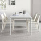 Rectangle Dining Table White Stone Top Table with 4 Legs Base Clearhalo 'Dining Tables & Seating' 'Dining Tables' 'dining_table' 'Furniture' 'furniture_dining_table' 'Kitchen & Dining Furniture' 'kitchen' 'kitchen_dining_table' 1200x1200_c9e1f8a5-85a5-43c1-a3ed-998115734c1a