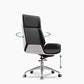 Ergonomischer, verstellbarer Bürostuhl mit silberner Metallbasis, moderner Bürostuhl